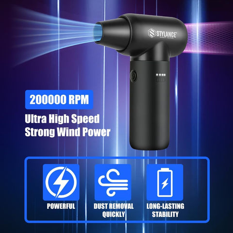 STYLANCE 2-in-1 PRO Hair Air Duster Black