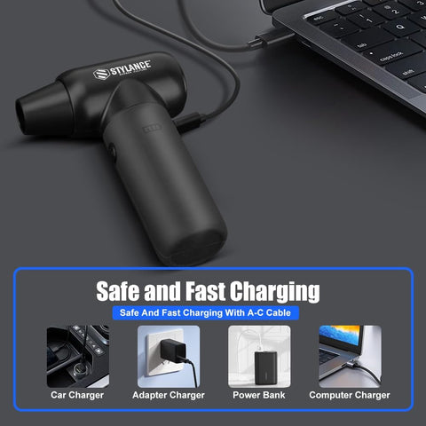 STYLANCE 2-in-1 PRO Hair Air Duster Black