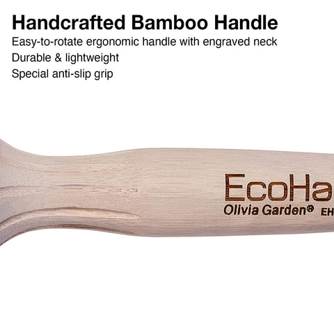Olivia Garden EcoHair Combo Vent Round Bamboo Brush 3"