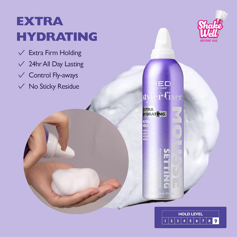 Red by Kiss Extra Hydrating Setting Mousse 12 Oz