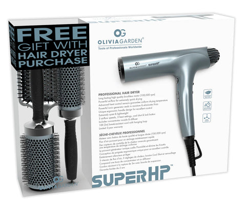 Olivia Garden SuperHP Hair Dryer with Brush Set