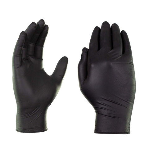 Ammex Professional Black Nitrile Gloves 100 Pack