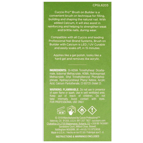 Cuccio Pro LED | Uv Brush On Builder Gel with Calcium