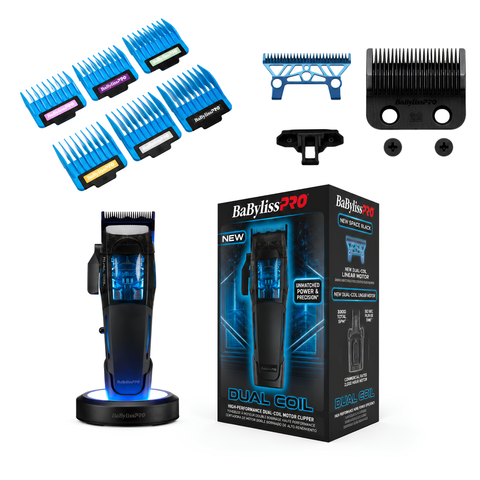 BaBylissPRO Dual Coil Clipper, Trimmer & Single UV FOIL Shaver Bundle w/ Travel Case