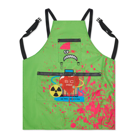 Stylecraft Water-Repellent Barber/Salon Apron with Adjustable Straps in Radioactive