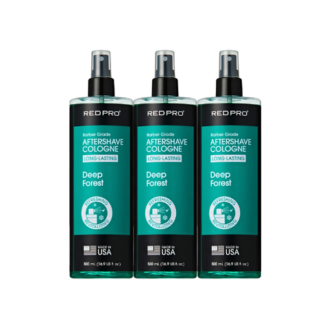 Red PRO Groomane Cooling Aftershave Cologne 16.9 Oz - 3 Pack