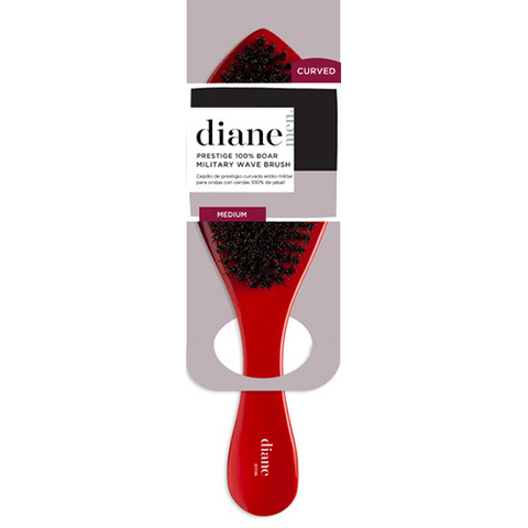 Diane Curved Medium Prestige 100% Boar Military Wave Brush D1726