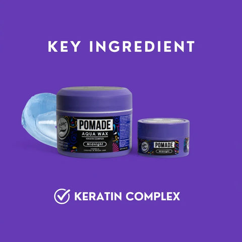 Rolda - Midnight Hair Pomade | Water Based Formula, Medium Hold, Medium Shine, Washes Out Easily, All Day Hold, Flake-free