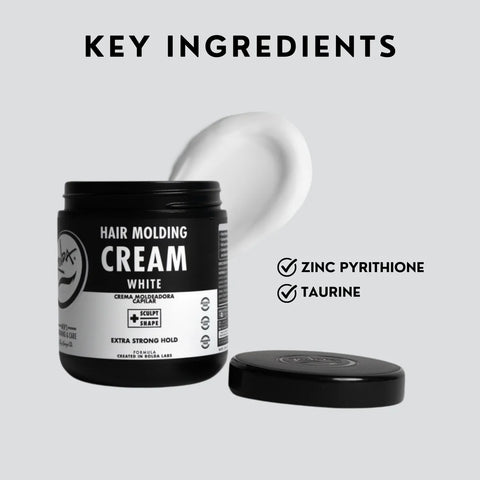Rolda - White Hair Molding Cream | Medium-Strong Hold, Natural Finish, Medium Shine, Alcohol-free, Paraben-free