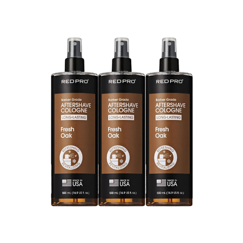 Red PRO Groomane Cooling Aftershave Cologne 16.9 Oz - 3 Pack
