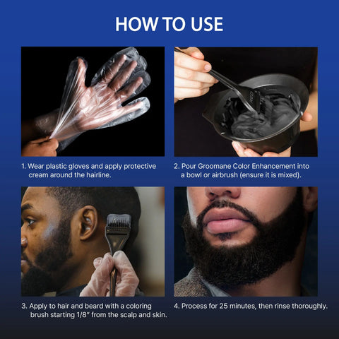 RED PRO Groomane Semi-Permanent Beard Dye Color Enhancement for Men’s Beards, Hairlines & Fades