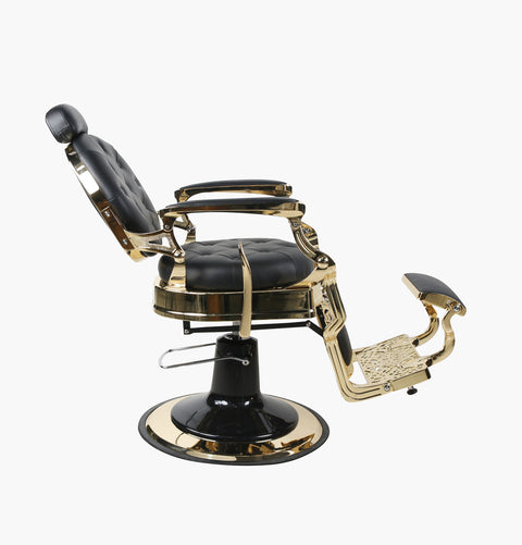 Jv Royalty Black & Gold Barber Chair