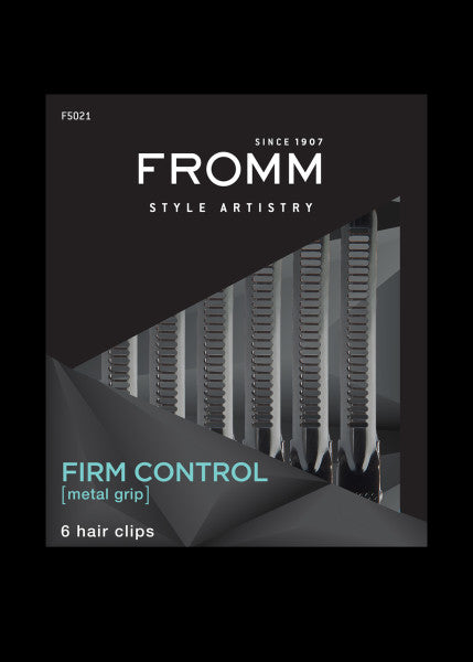 Fromm Style Artistry Grim Control Metal Grip Hair Clips 6 Pack