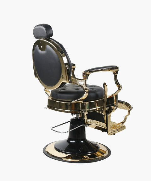 Jv Royalty Black & Gold Barber Chair