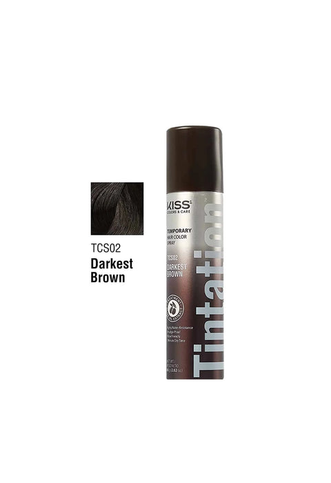 KISS Tintation Temporary Hair Color Spray Darkest Brown - 6pcs