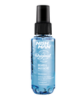 A bottle of Nishman Original Beard & Mustache Perfume Spray in a blue liquid form, with a spray nozzle on top.