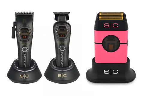 StyleCraft Instinct Hair Clipper, Instinct Trimmer & Instinct Double Foil Shaver Bundle – Professional Cordless Combo Kit