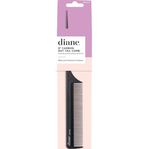 Diane 8" Carbon Rat Tail Comb DBC010