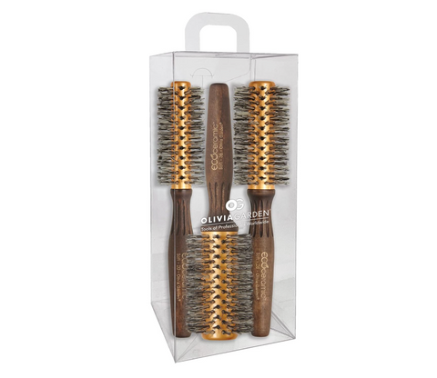 Olivia Garden EcoCeramic Soft Bristles Round Thermal Hair Brush Set