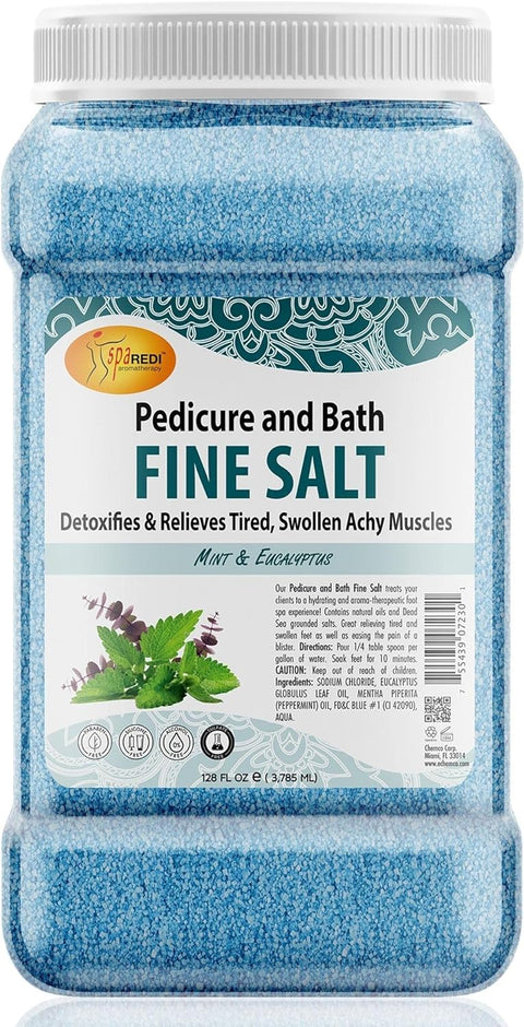 Spa Redi Pedicure & Bath Fine Salt Mint & Eucalyptus 128 Oz