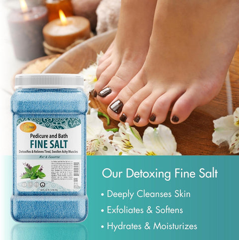 Spa Redi Pedicure & Bath Fine Salt Mint & Eucalyptus 128 Oz