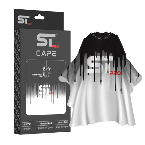 Supreme Pro Barber Cape Rubber Neck Black Drip