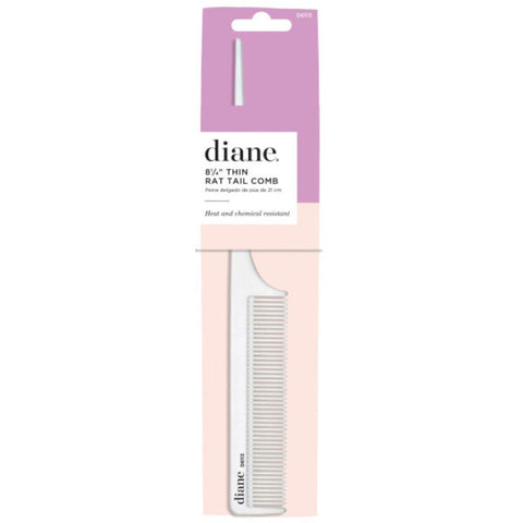 Diane Heat Resistant 8-1/4" Thin Rat Tail Comb D6113