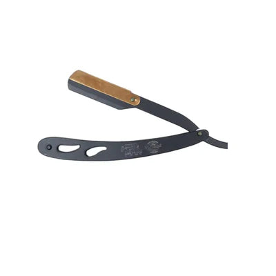 Nishman Stainless Steal Straight Razor Holder Coated with Golden Clip