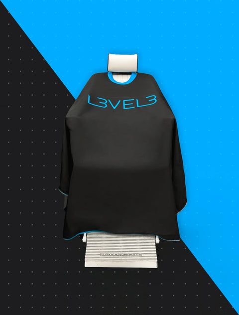 L3VEL3 Blue Trim Rubber Neck Cutting Cape