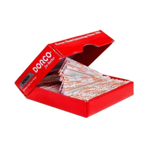 Dorco Red Stainless Steel Half Blades 100pcs - 1 Case 10pcs