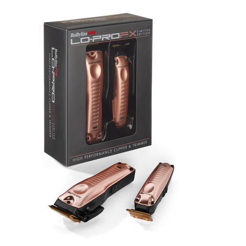 BaBylissPRO Limited Edition Lo PROFX Rose Gold Clipper & Trimmer Set
