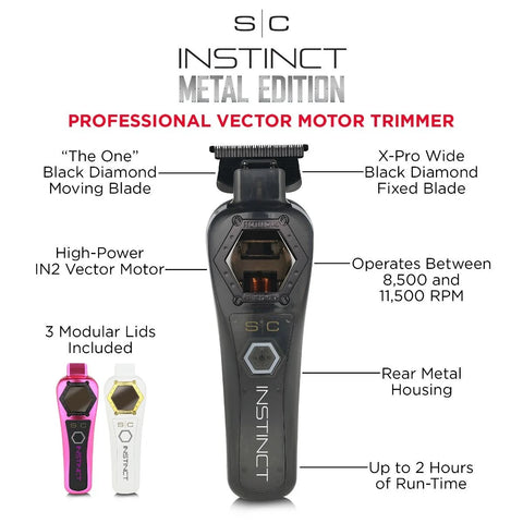 Stylecraft Instinct Metal Edition Clipper, Trimmer & Double Foil Shaver Bundle