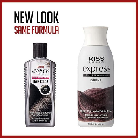 KISS Colors & Care Express Semi-Permanent Hair Color K98 Black