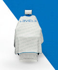 White with Blue Trim Rubber Neck Cutting Cape Image