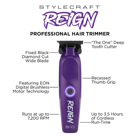 Reign Professional Hair Trimmer with EON Digital Brushless Motor